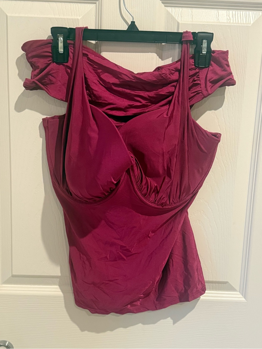 Panache Magenta Tankini and Ruched Foldover brief